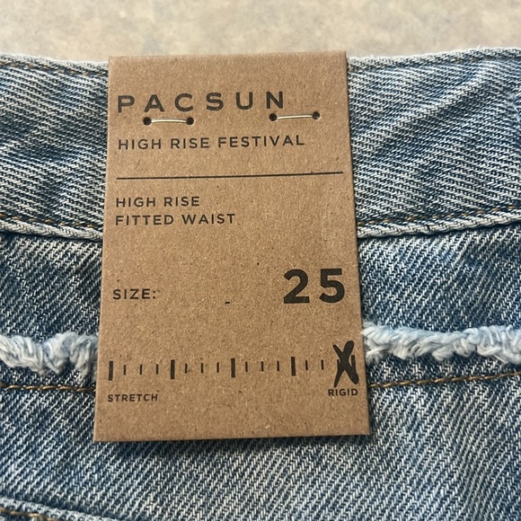 NWT * PacSun High Rise Denim Festival Shorts Size 25 - Picture 4 of 4